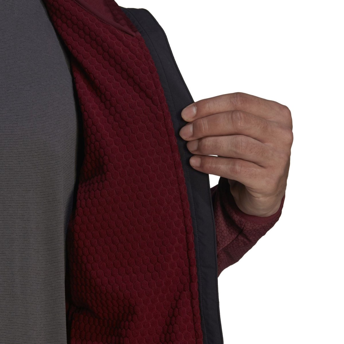 CHAQUETA CON CAPUCHA TR FLOOCE COLOR SHADOW RED - Imagen 7