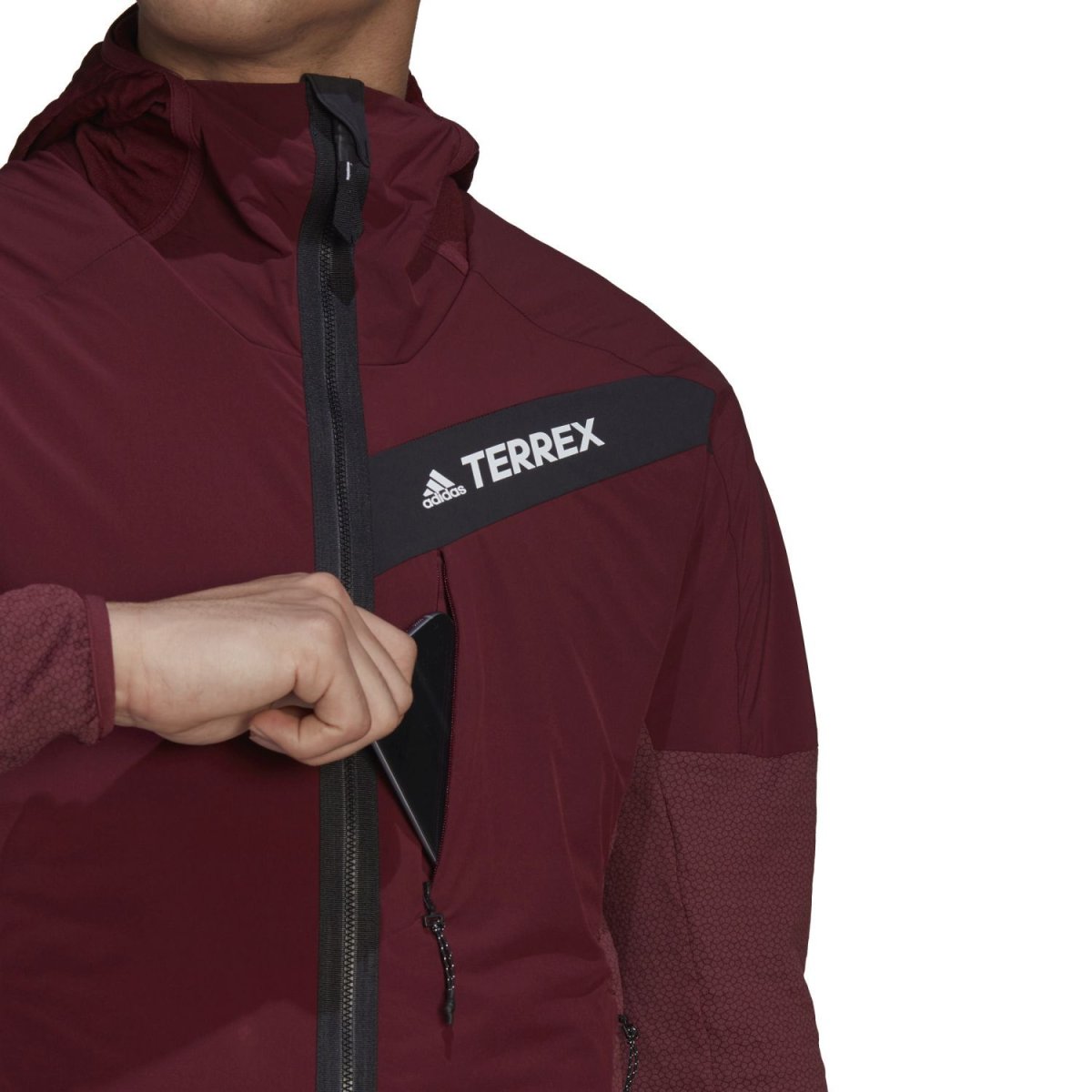 CHAQUETA CON CAPUCHA TR FLOOCE COLOR SHADOW RED - Imagen 8