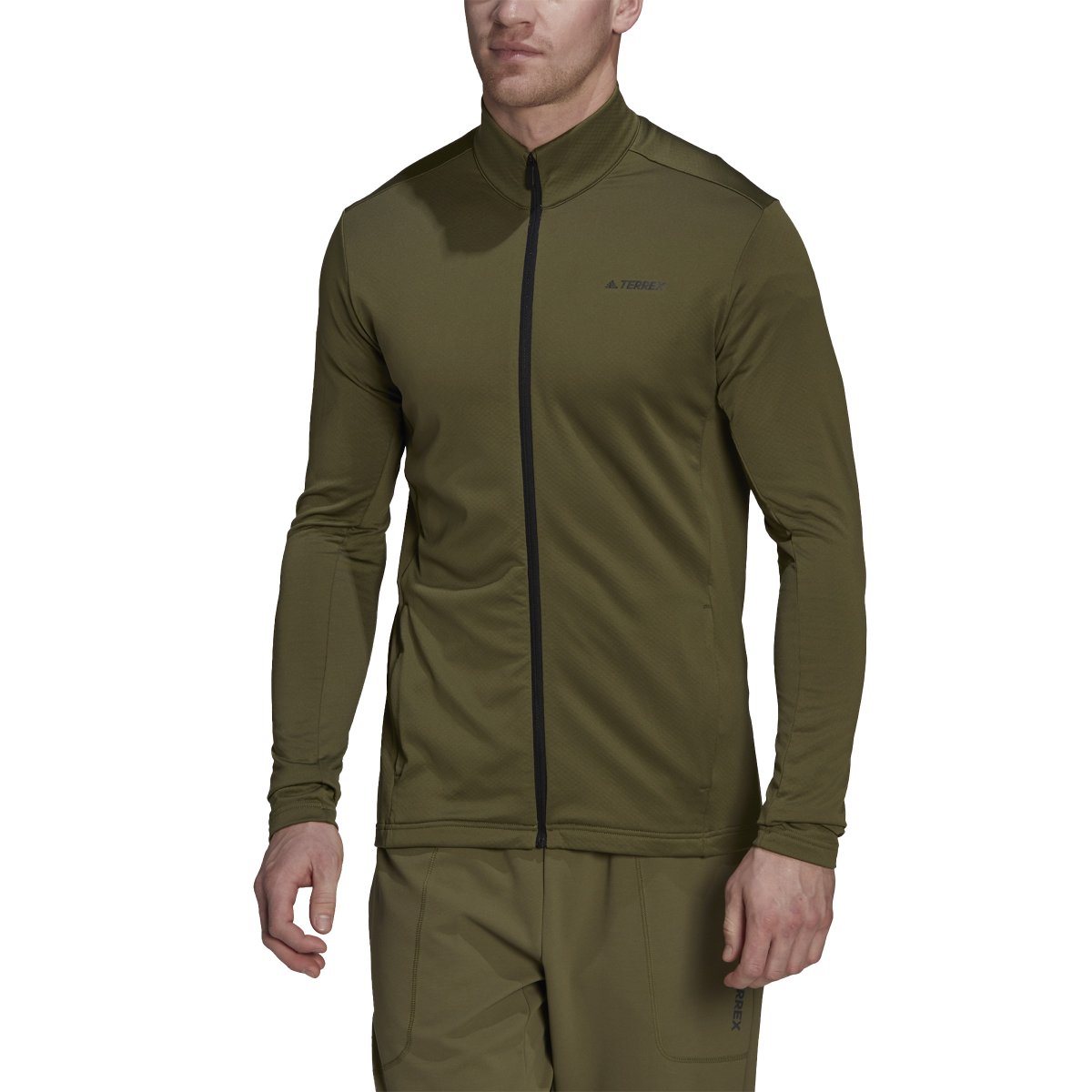 CHAQUETA ADIDAS MT FULL ZIP FLEECE COLOR FOCUS OLIVE - Imagen 4