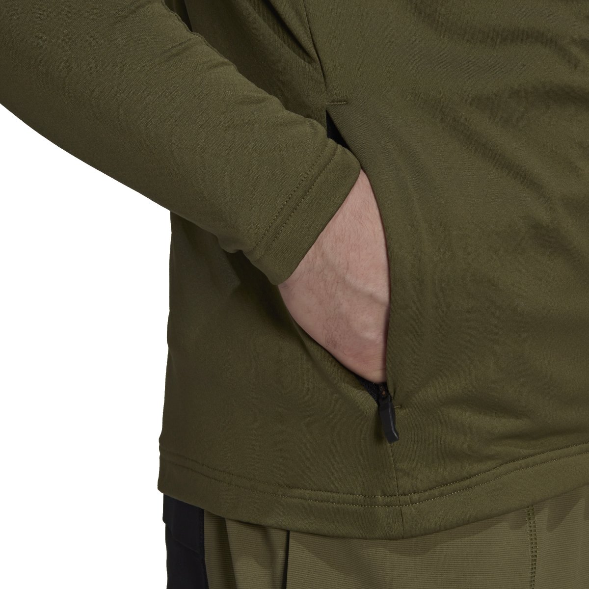 CHAQUETA ADIDAS MT FULL ZIP FLEECE COLOR FOCUS OLIVE - Imagen 7