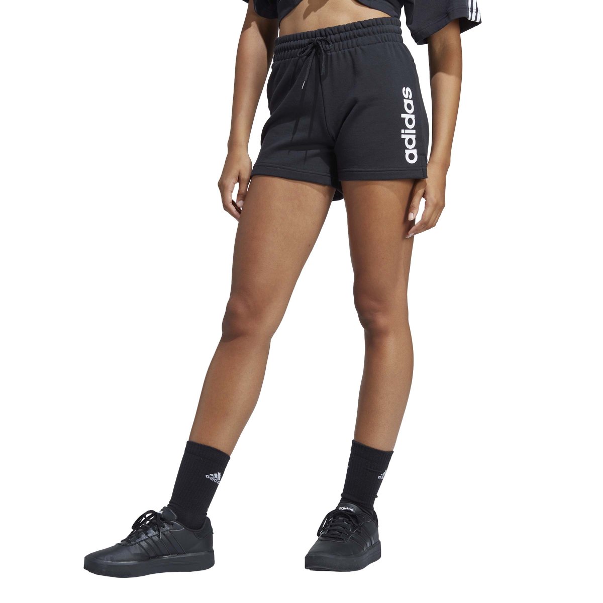 PANTALON CORTO W LIN FT COLOR NEGRO/BLANCO - Imagen 3
