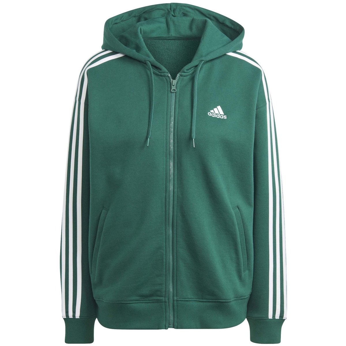 SUDADERA W 3S FT FZ O COLOR CGREEN/WHITE - Imagen 6