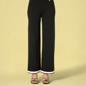 PANTALÓN DE PUNTO ABERTURAS NEGRO