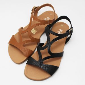 Sandalias barefoot mujer diseño tiras