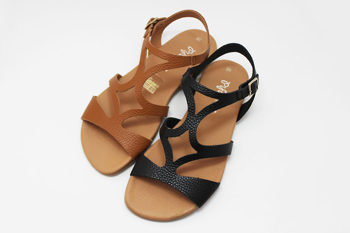 Sandalias barefoot mujer diseño tiras