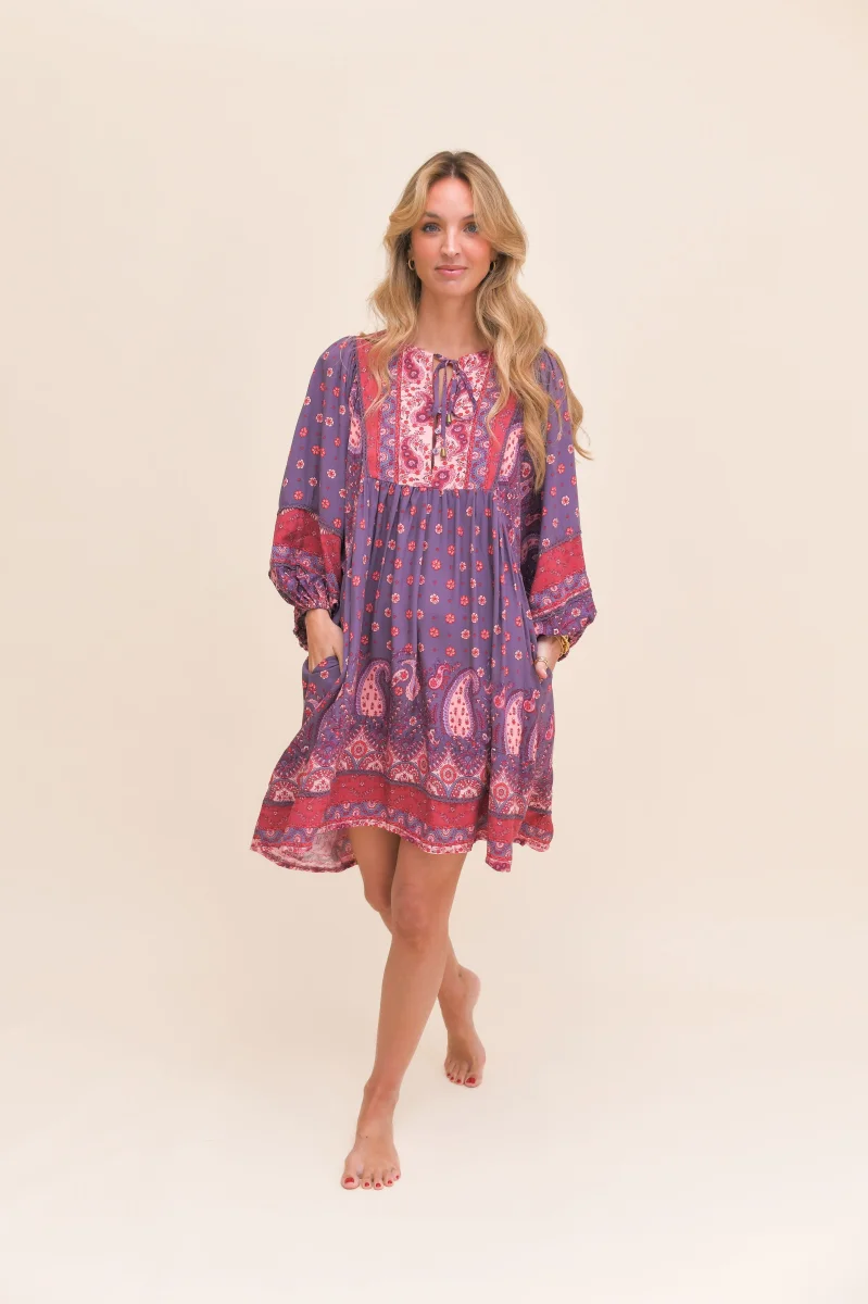 VESTIDO MIDI ADELA ROSEWOOD