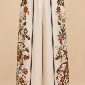 PANTALÓN ESTAMPADO CABALLO CRUDO