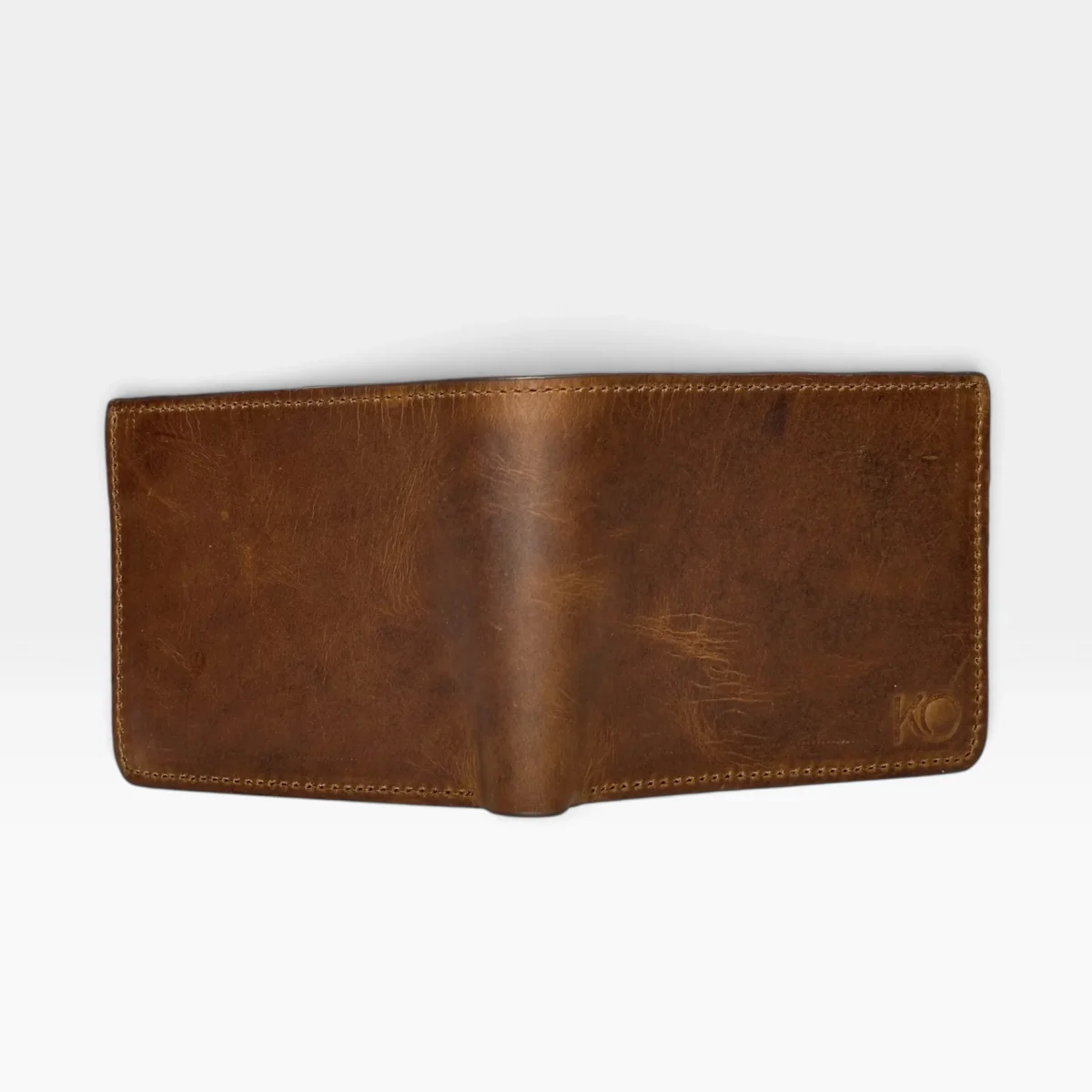 Billetera Hombre Cuero Vacuno Coñac Arizona Lisa con RFID - Imagen 5