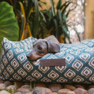 Cama para perros impermeable Ikat Verde - Imagen 3