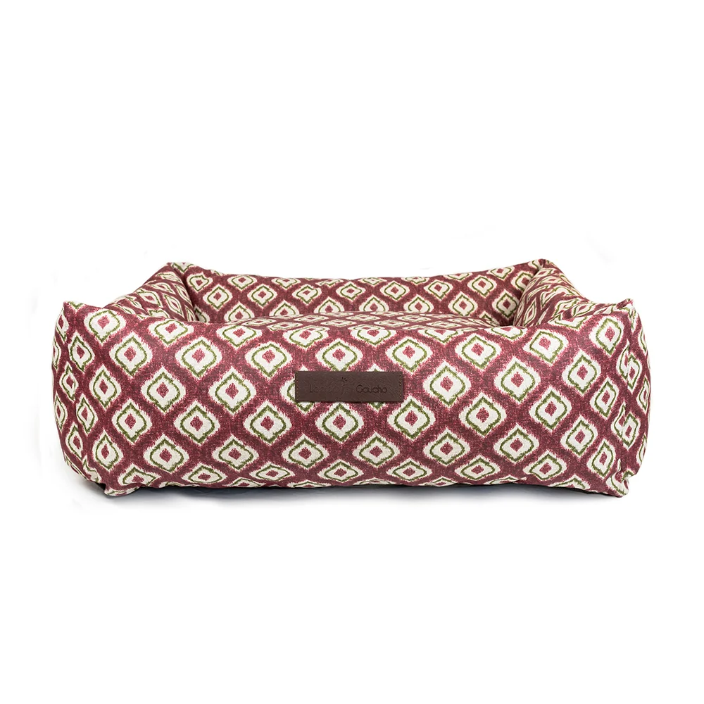 Cama para perros Impermeable Ikat Burdeos - Imagen 2