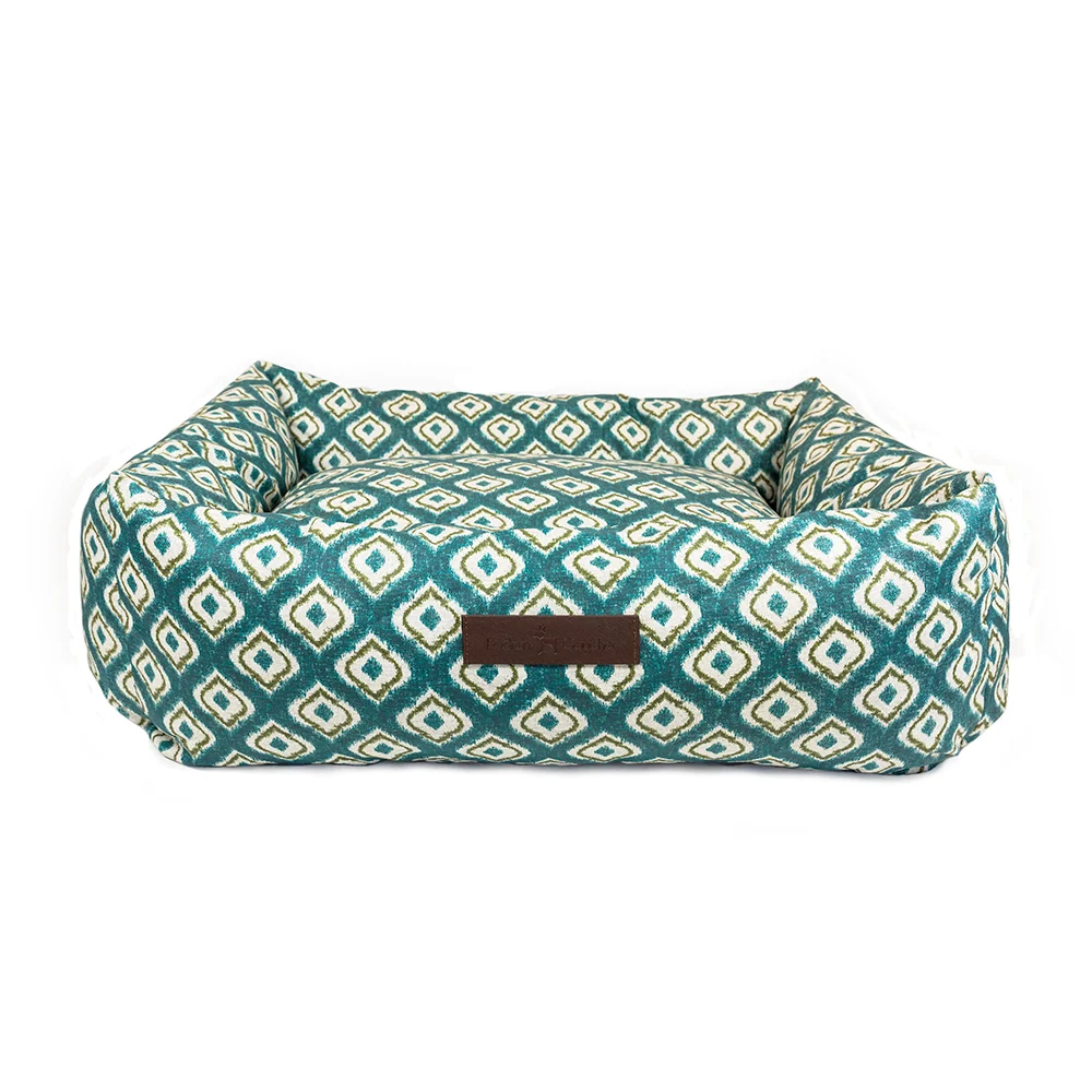 Cama para perros impermeable Ikat Verde - Imagen 2