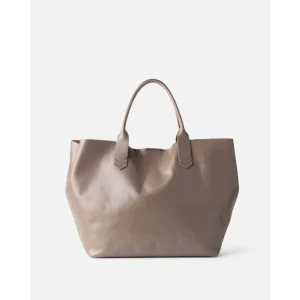 BOLSO DE MANO BELOIT DE PIEL PIEDRA