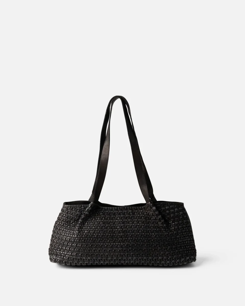 BOLSO DE HOMBRO MULLEN DE PIEL NEGRO