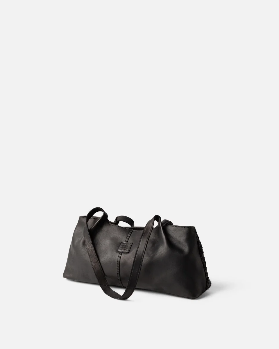 BOLSO DE HOMBRO MULLEN DE PIEL NEGRO - Imagen 3