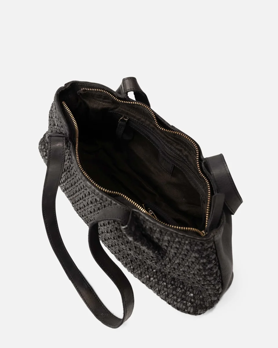 BOLSO DE HOMBRO MULLEN DE PIEL NEGRO - Imagen 5