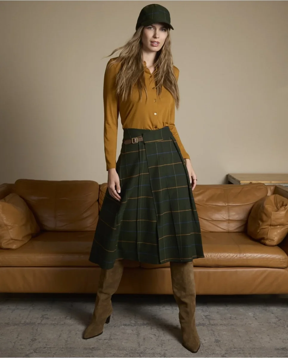 CAMISA ELÁSTICA Y SUAVE DE BAMBÚ OCRE - Imagen 5