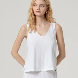 TOP ALGODÓN ORGÁNICO TIRANTES BLANCO