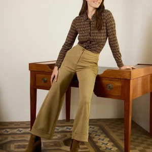 PANTALÓN WIDE LEG ATERCIOPELADO ARENA