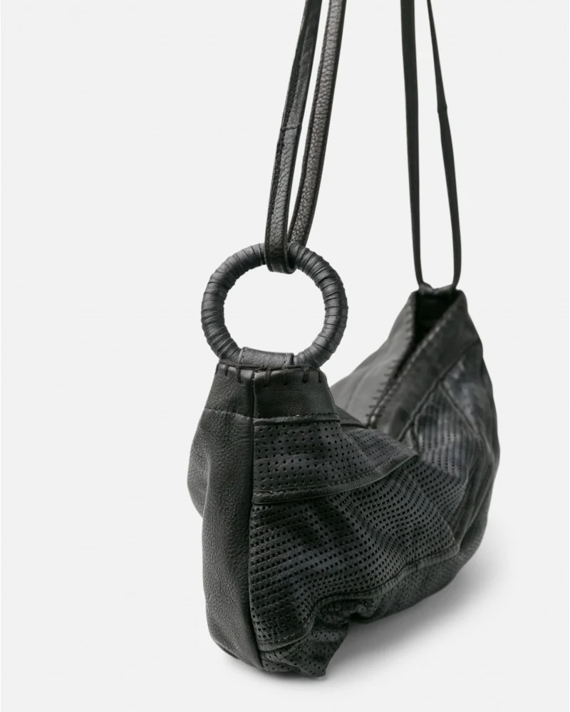 BOLSO BANDOLERA SEWARDS DE PIEL NEGRO - Imagen 3