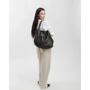 BOLSO DE HOMBRO HOMER DE PIEL NEGRO