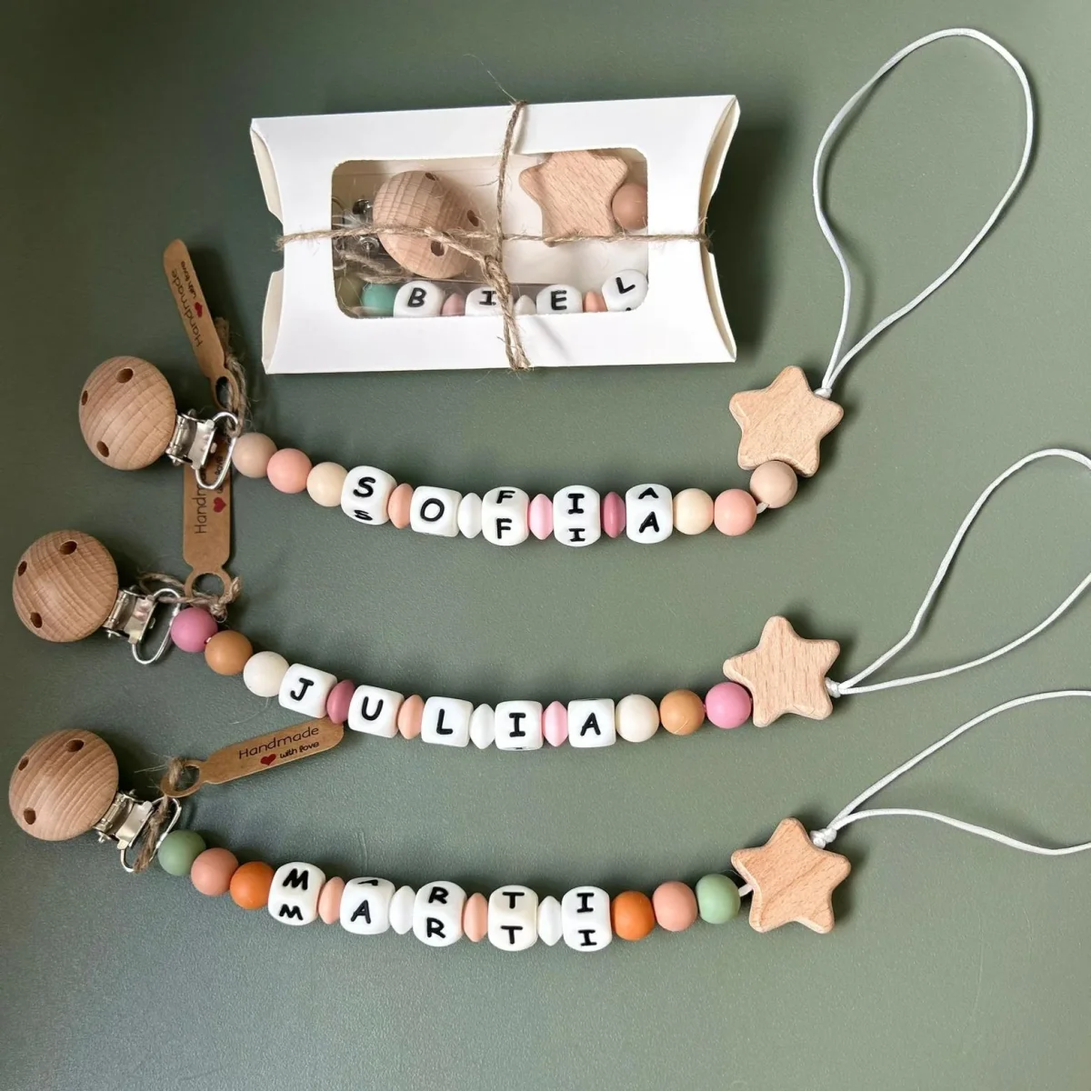 Cadena para chupetes personalizados- HANDMADE