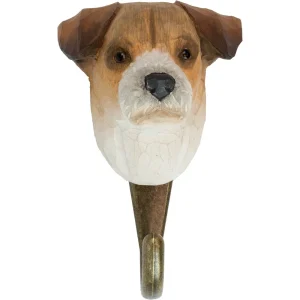 Perchero para complementos de perros con forma de Jack rusell terrier