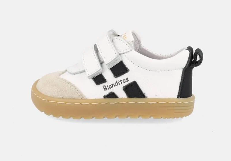 Deportiva respetuosa piel LISBOA Blanco y negro- BLANDITOS by CRIO'S - Imagen 2