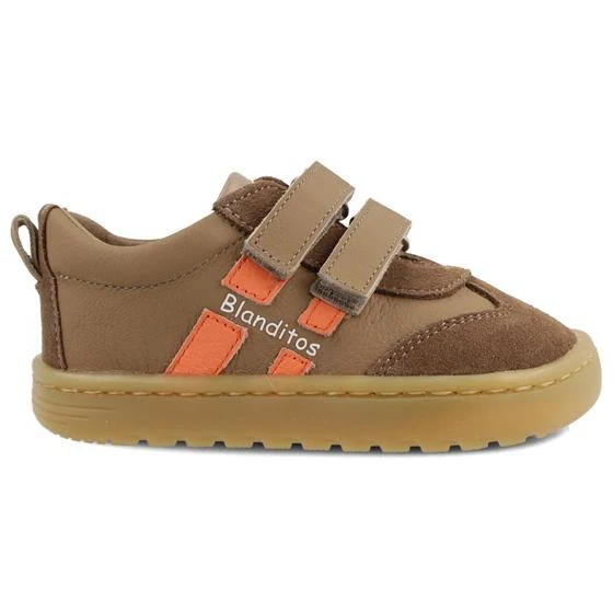 Deportiva respetuosa piel Lisboa Visón Mandarina- BLANDITOS by CRIO'S