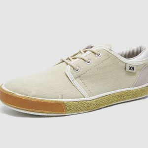 Blucher tipo bamba cordones beige niño