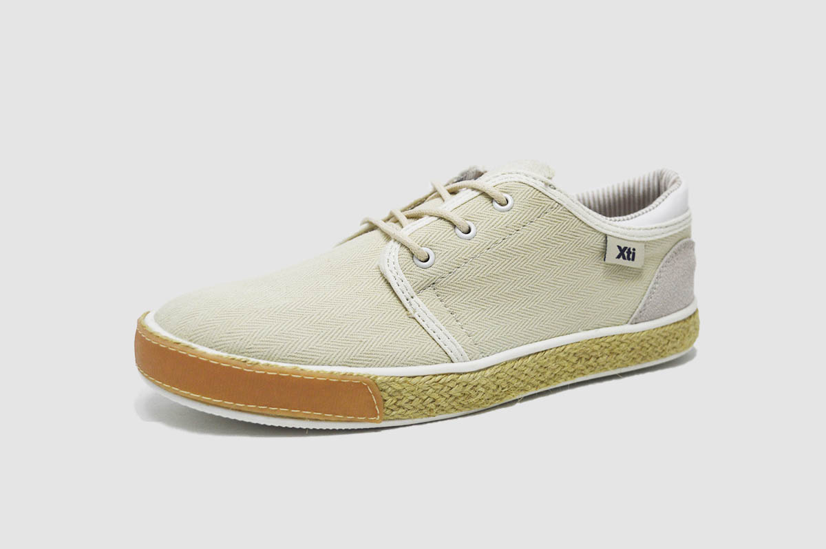 Blucher tipo bamba cordones beige niño - Imagen 2