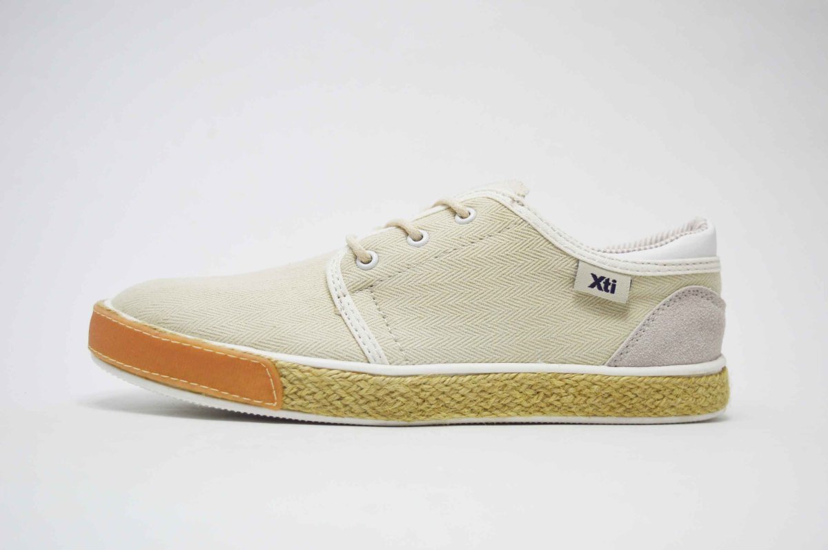 Blucher tipo bamba cordones beige niño - Imagen 5