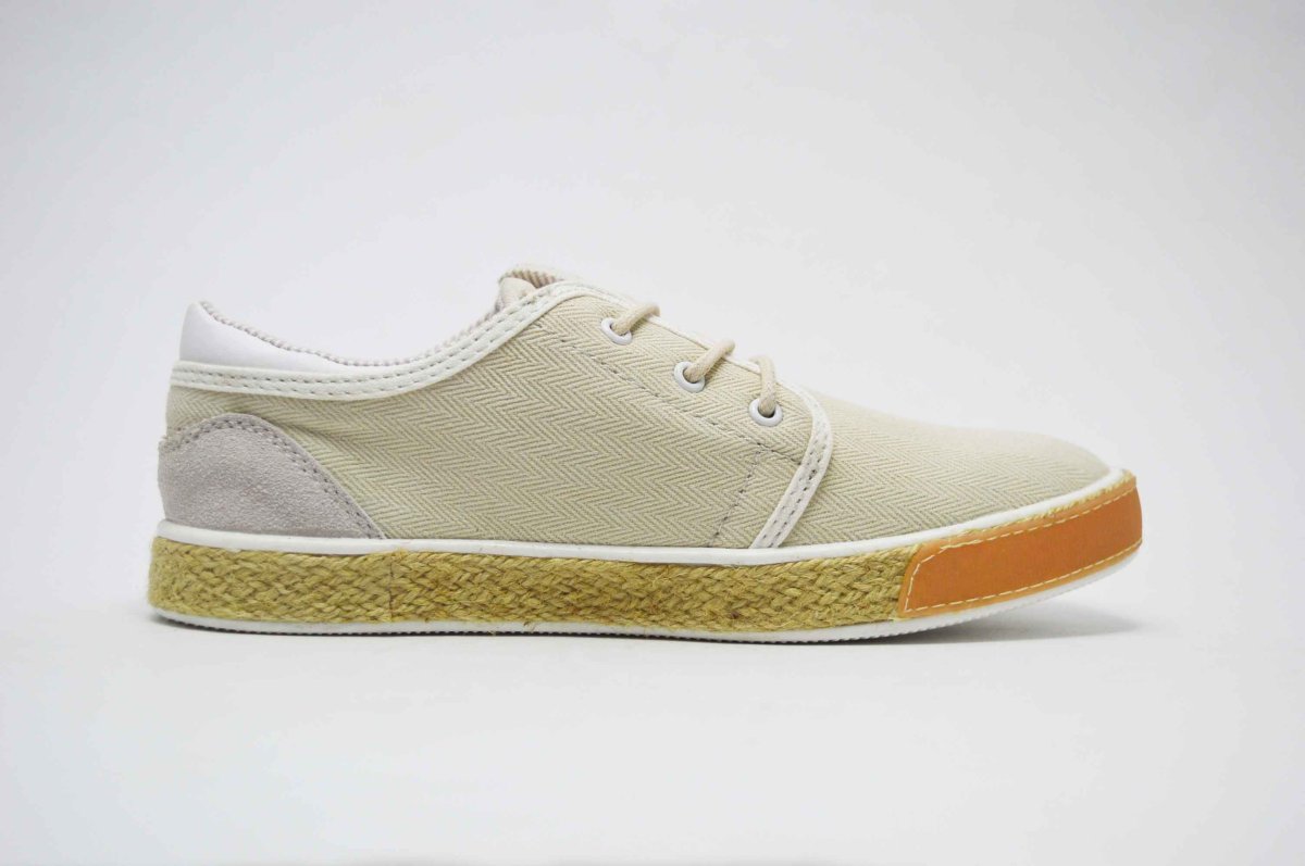 Blucher tipo bamba cordones beige niño - Imagen 6