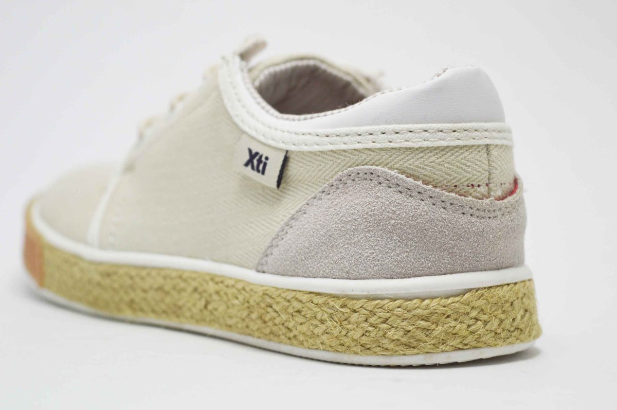 Blucher tipo bamba cordones beige niño - Imagen 9