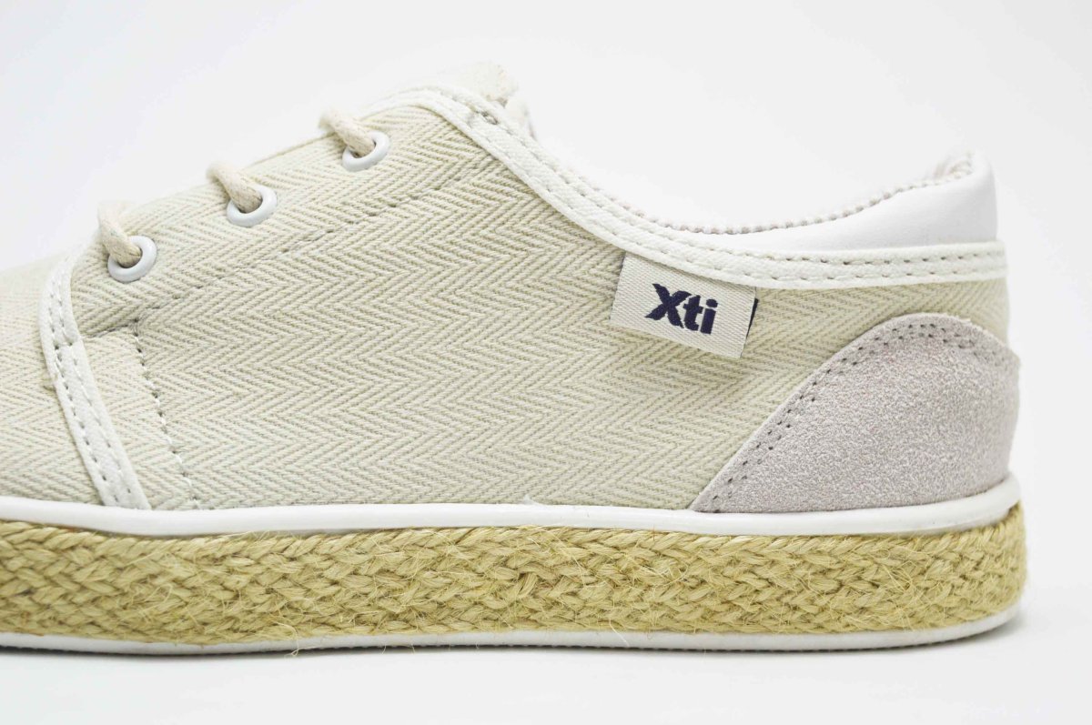 Blucher tipo bamba cordones beige niño - Imagen 8