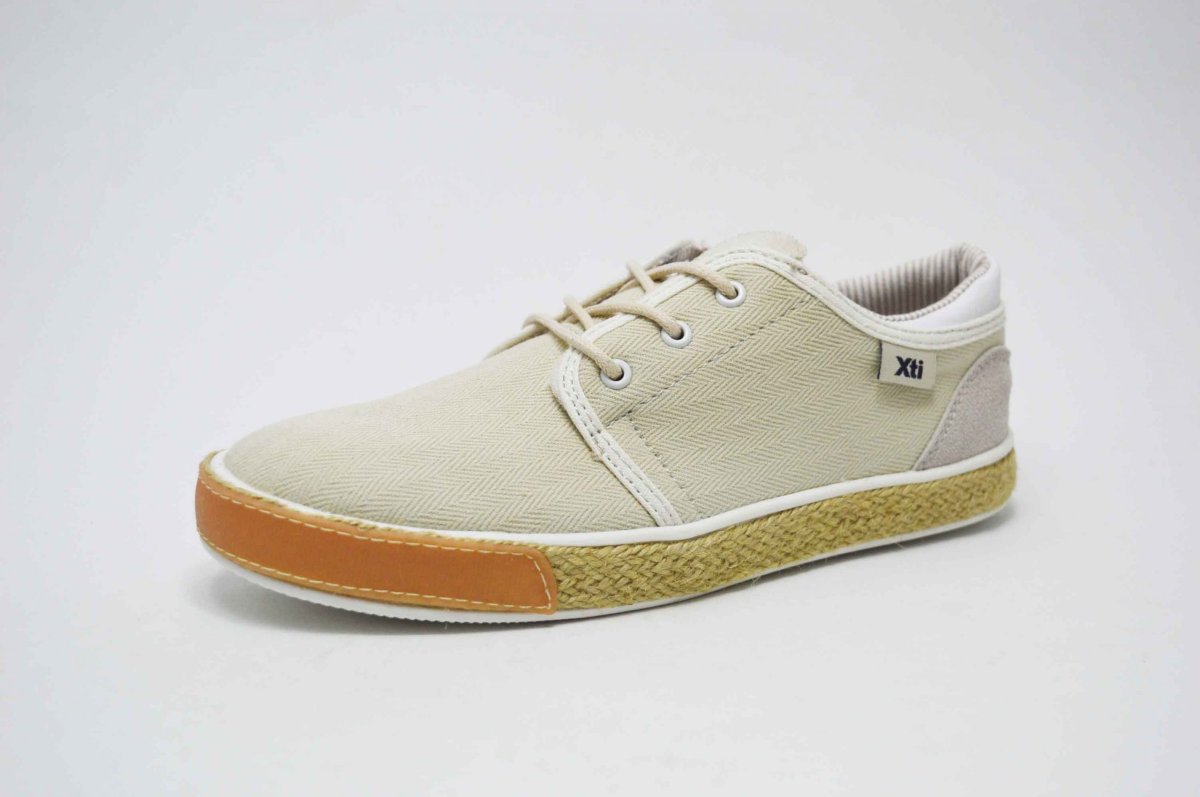 Blucher tipo bamba cordones beige niño - Imagen 3
