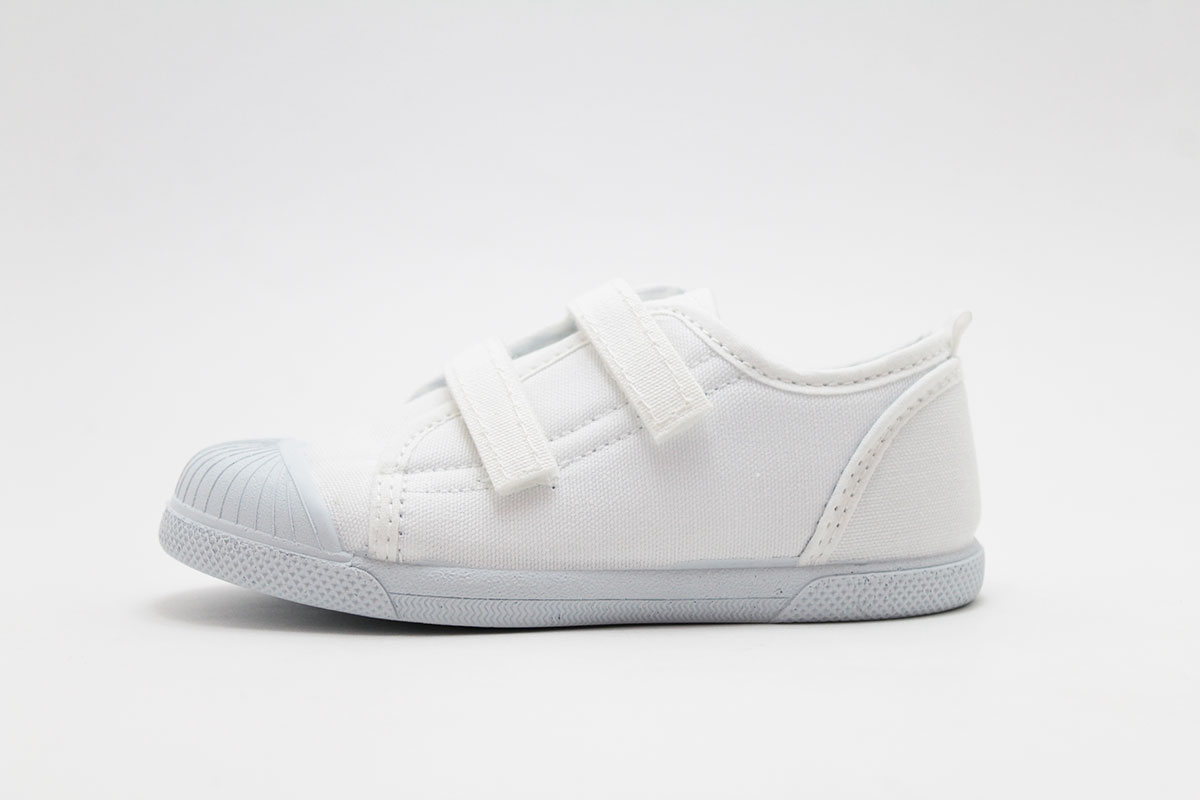 Zapatillas blancas lona cierre adherente y puntera - Imagen 3