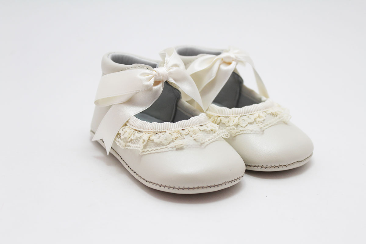 Zapatos bautizo encaje bebé niña - Imagen 7