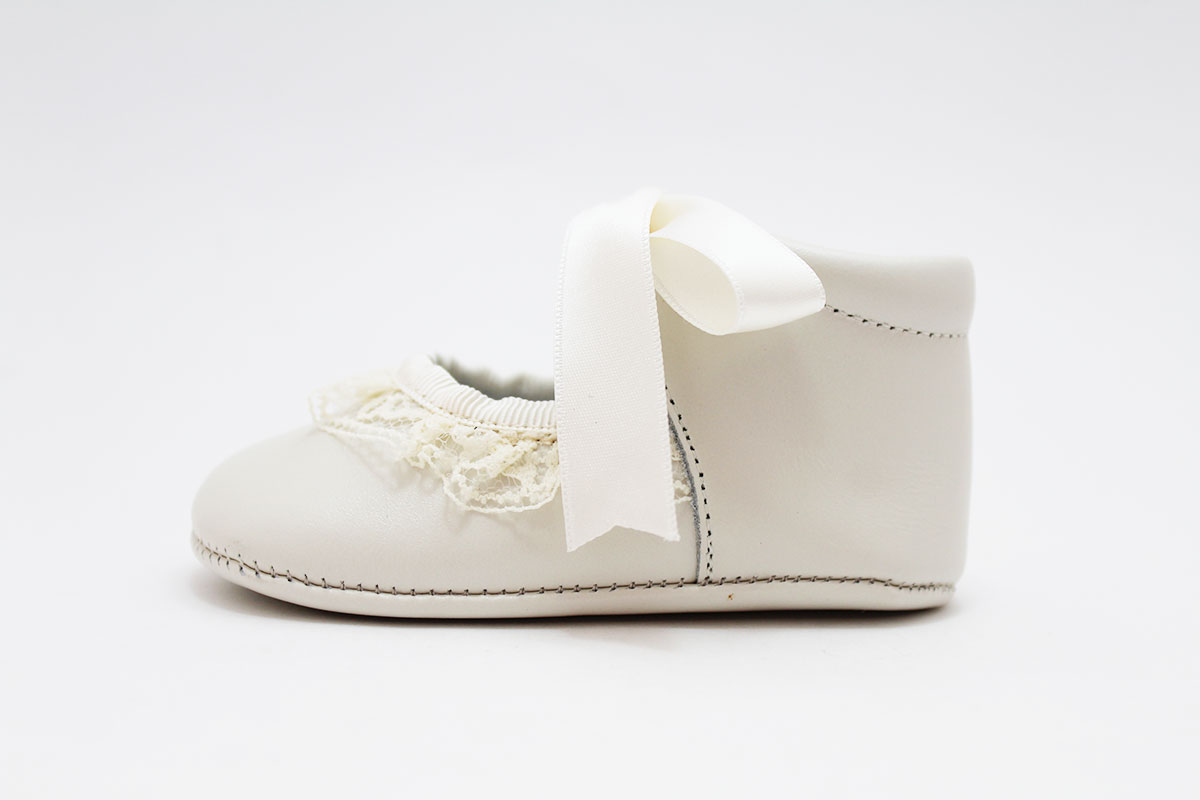 Zapatos bautizo encaje bebé niña - Imagen 9