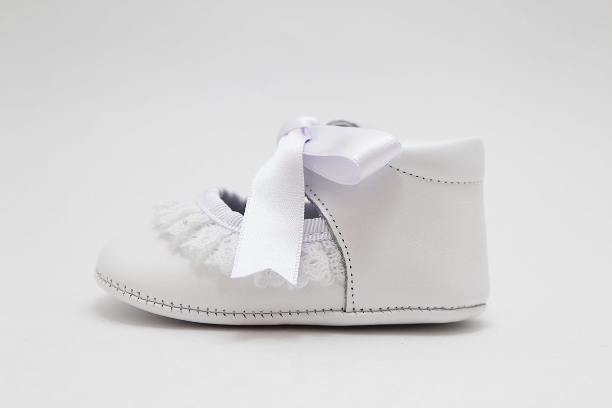 Zapatos bautizo encaje bebé niña - Imagen 5