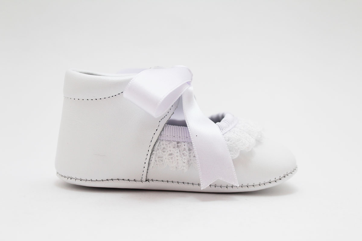 Zapatos bautizo encaje bebé niña - Imagen 6