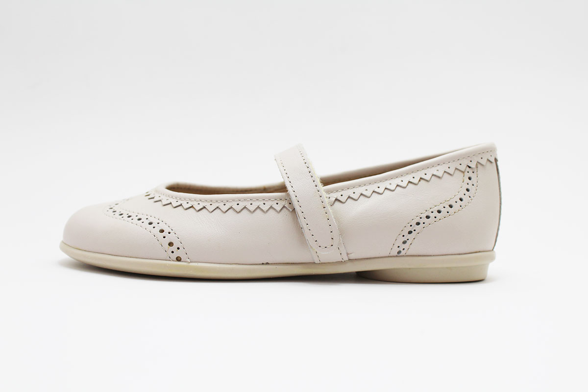 Merceditas beige pala vega niña - Imagen 3