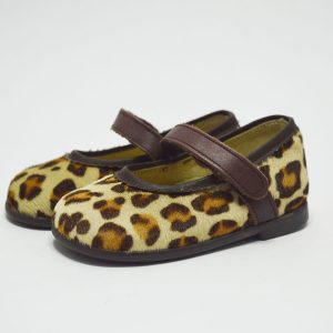 Merceditas estampado leopardo niña