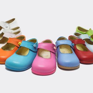 Mercedita clásica festón con botón colores veraniegos