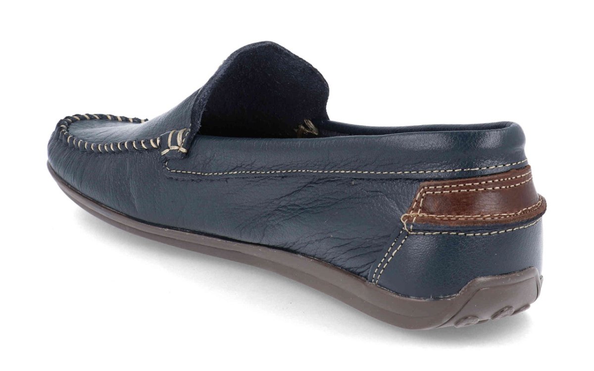 Mocasín de piel para hombre modelo 1860 disponible en azul, camel, blanco y negro - Imagen 3