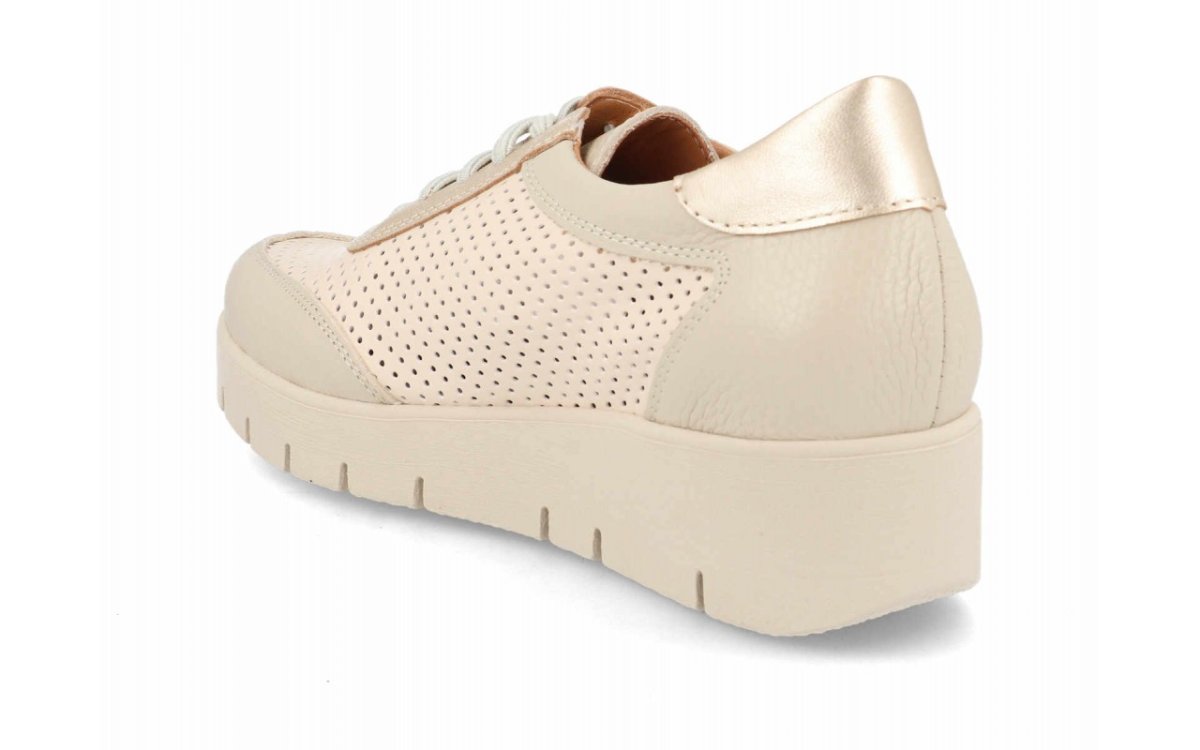 Deportiva de piel para mujer modelo 125 con picados láser y suela amortiguada - Imagen 5