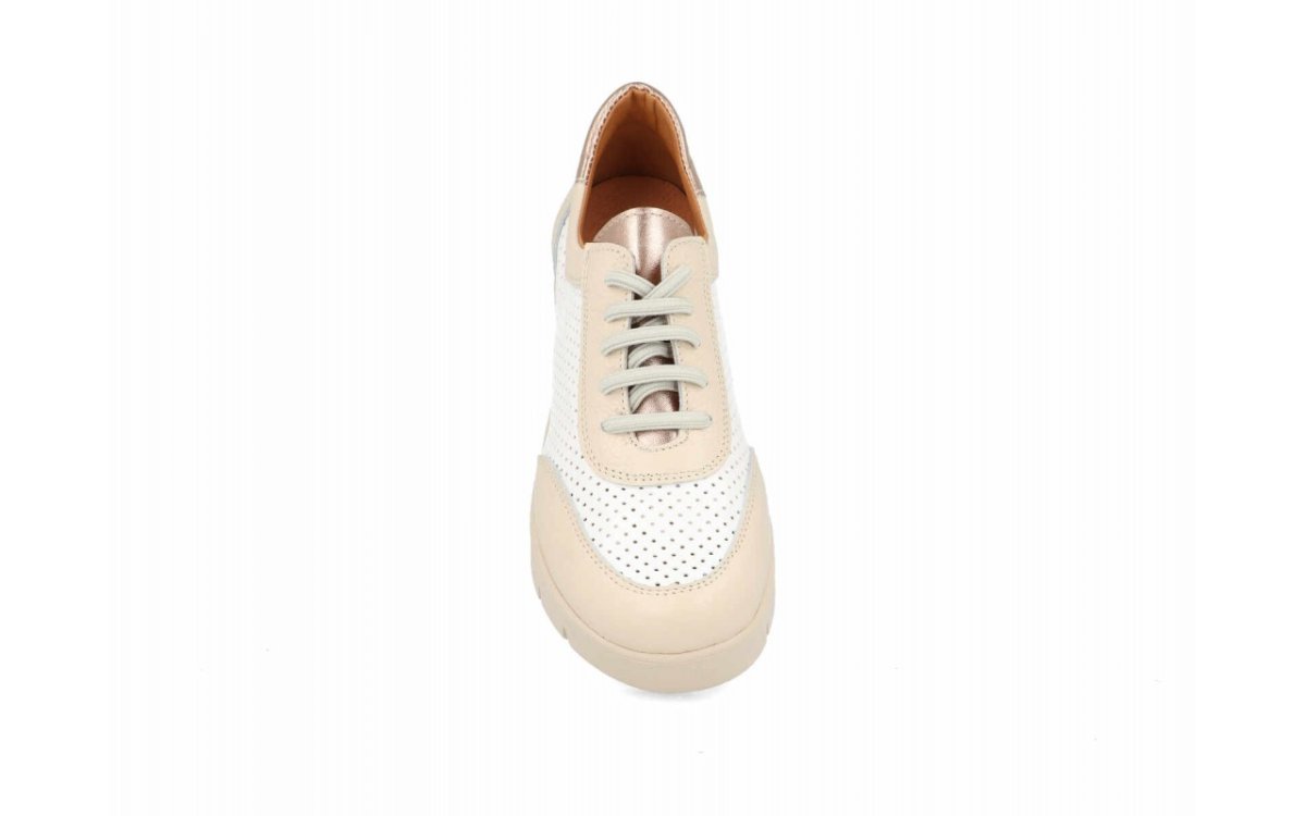 Deportiva de piel para mujer modelo 125 con picados láser y suela amortiguada - Imagen 6