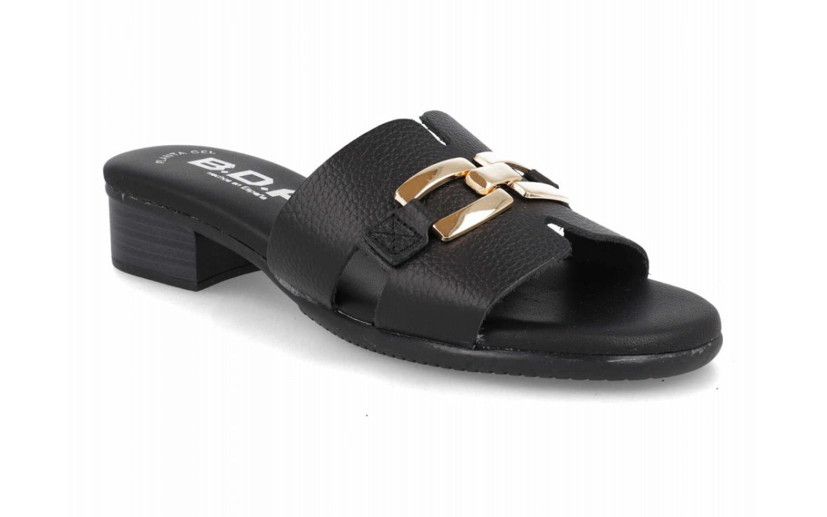 Sandalia de piel para mujer modelo 13065 con tiras finas y cuña ligera - Imagen 3