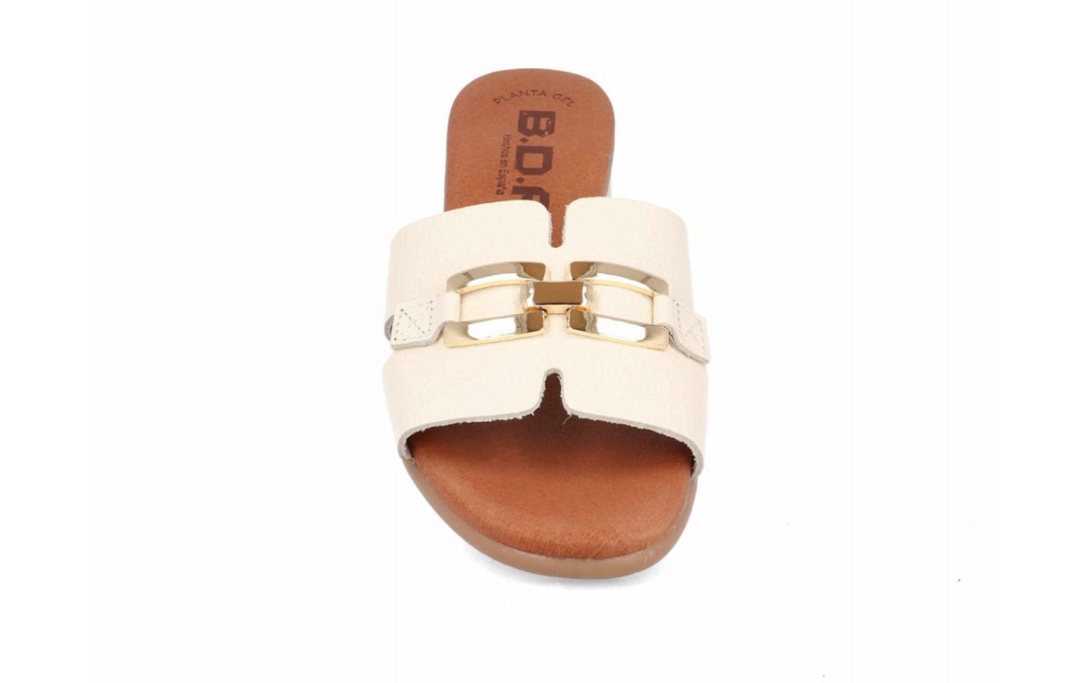 Sandalia de piel para mujer modelo 13065 con tiras finas y cuña ligera - Imagen 6