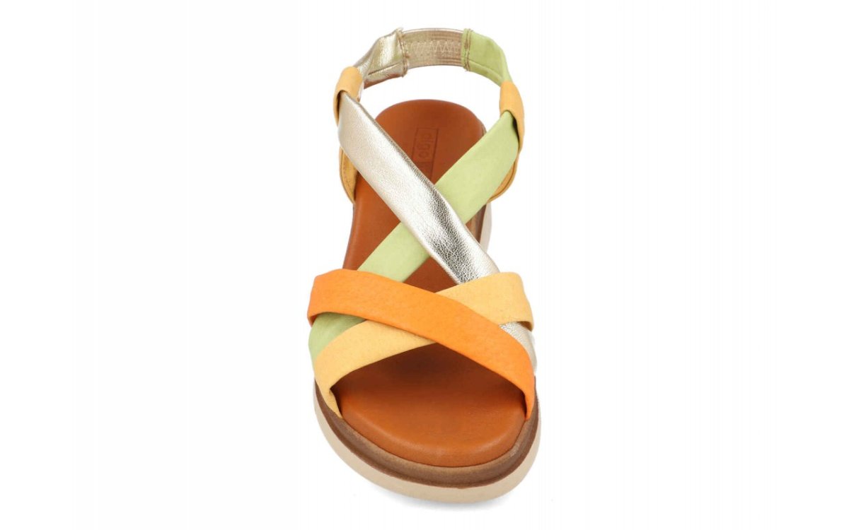 Sandalia de piel para mujer modelo 13744 con diseño de tiras cruzadas y suela bio - Imagen 5