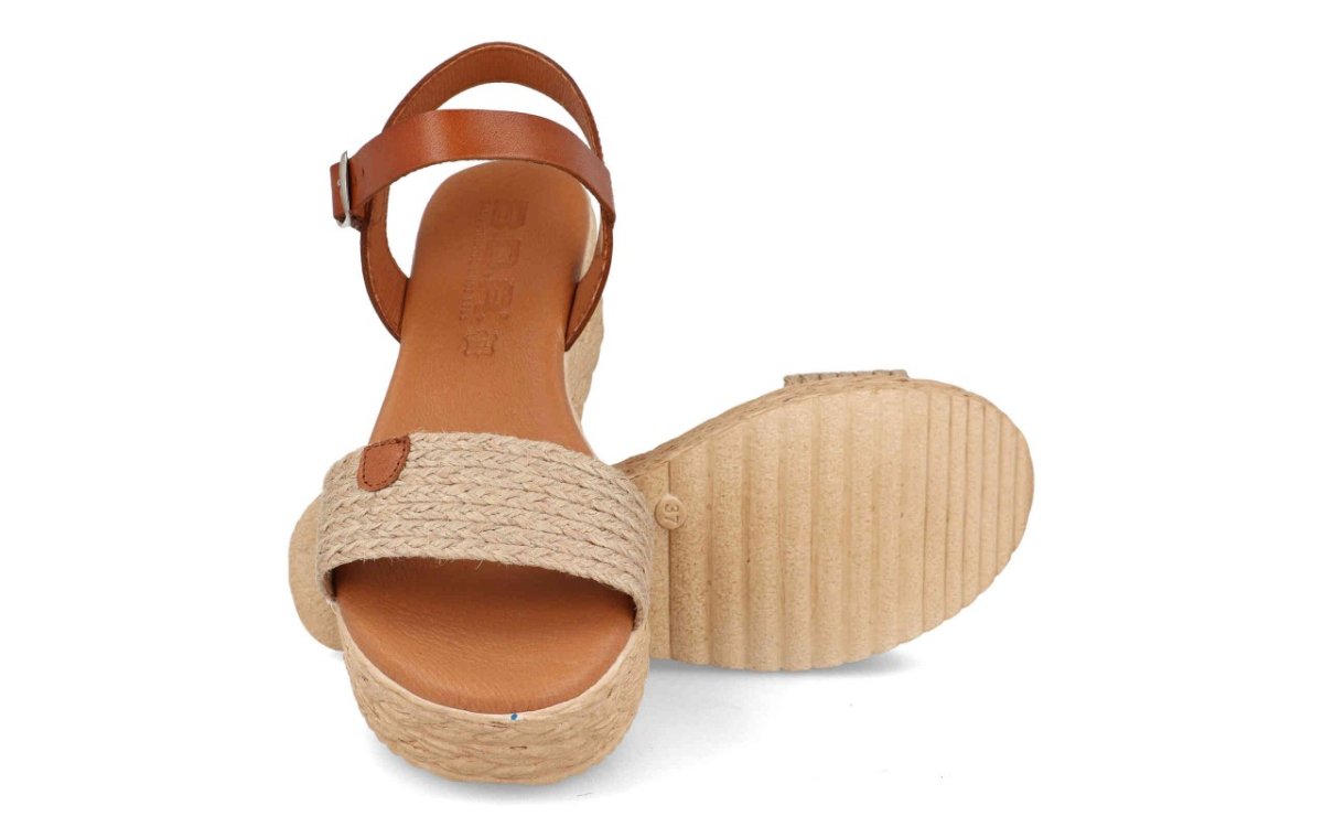 Sandalia de plataforma con pala de rafia para mujer modelo 225 - Imagen 3